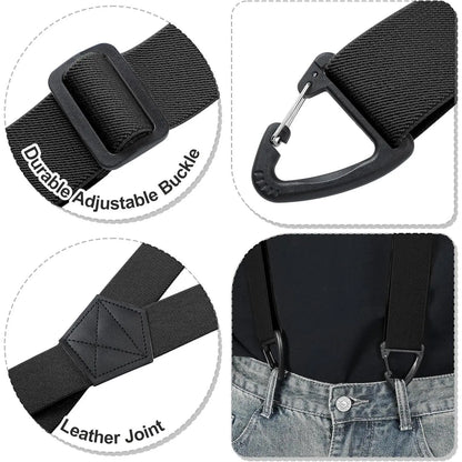 👕 X-Back Hidden Suspenders 1.5" – Heavy Duty Work, Under Clothing, Unisex