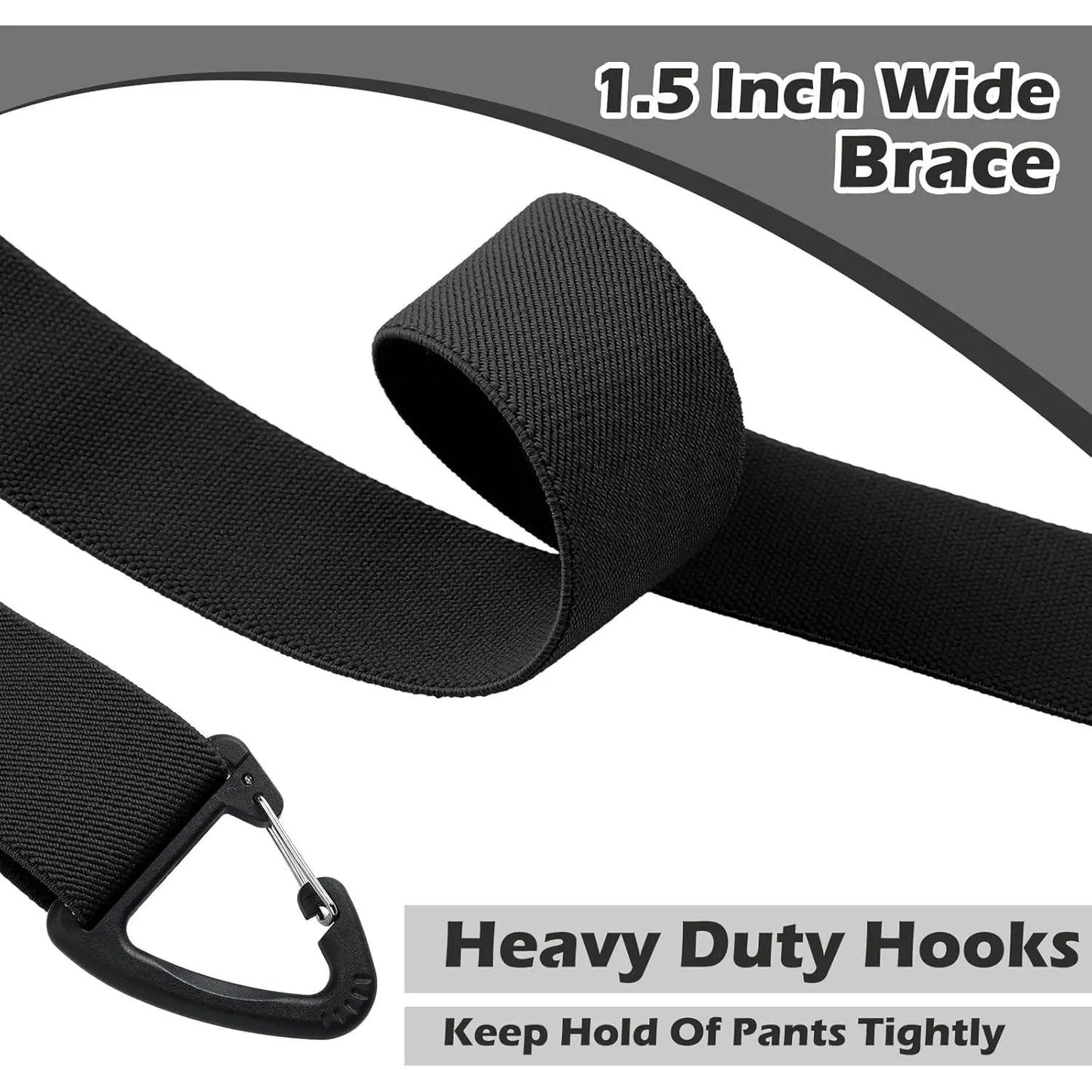 👕 X-Back Hidden Suspenders 1.5" – Heavy Duty Work, Under Clothing, Unisex