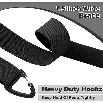 👕 X-Back Hidden Suspenders 1.5" – Heavy Duty Work, Under Clothing, Unisex