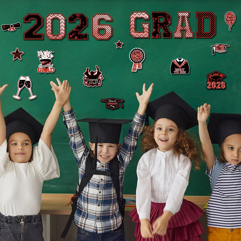 🎓 PSLEE 20Pcs Graduation Magnets 2026 – Congrats Grad Cap, for Cruise Door/Car/Fridge