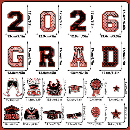 🎓 PSLEE 20Pcs Graduation Magnets 2026 – Congrats Grad Cap, for Cruise Door/Car/Fridge