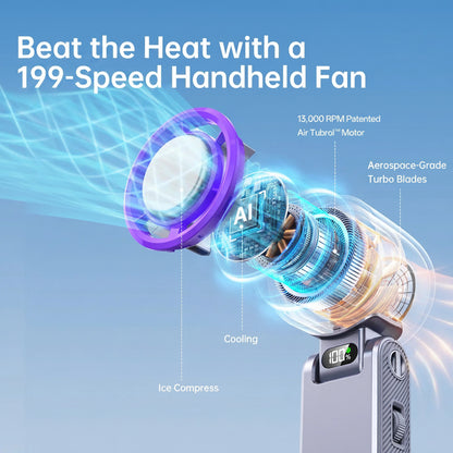 🧊 199-Speed Portable Fan – High Speed, Foldable, Summer Must-Have