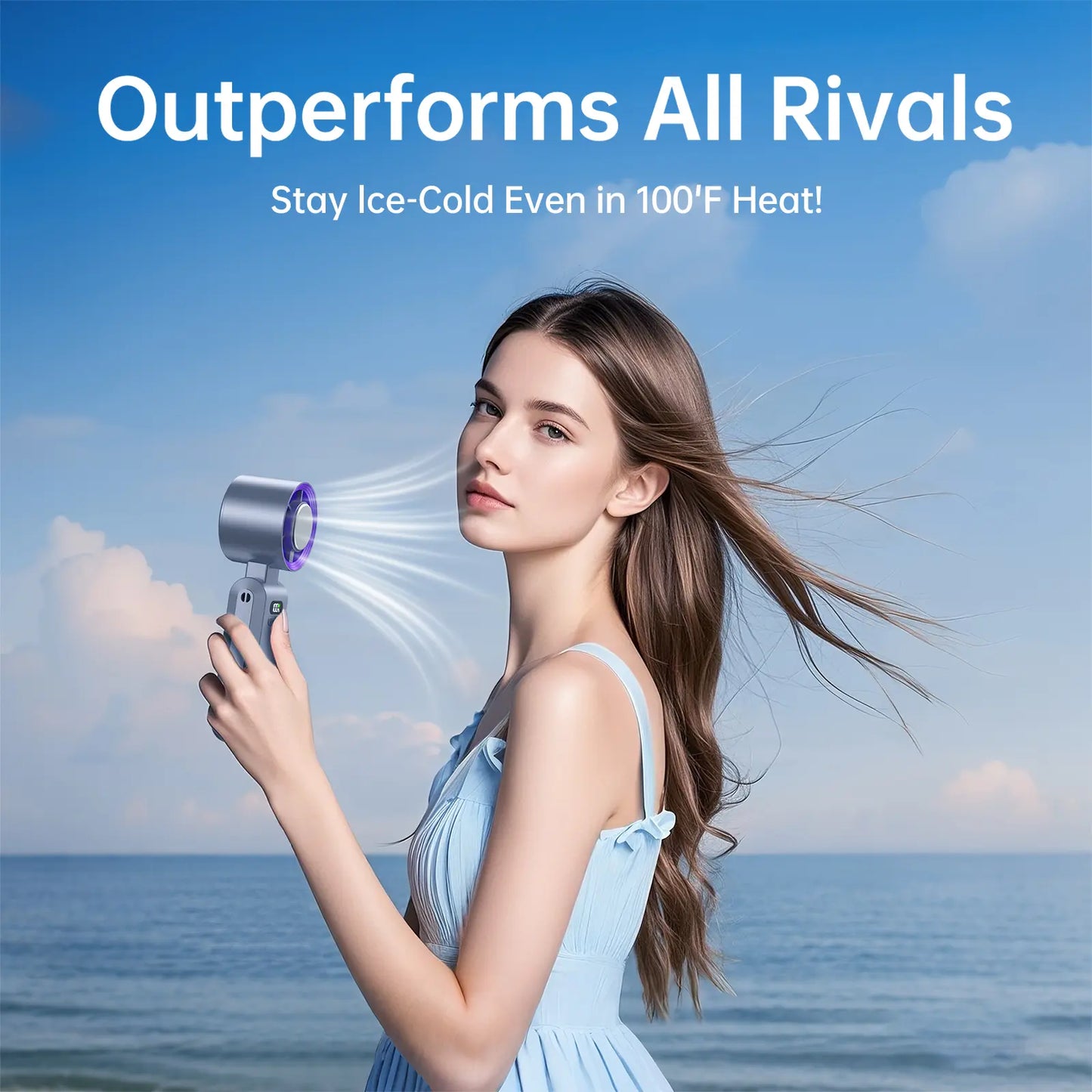 🧊 199-Speed Portable Fan – High Speed, Foldable, Summer Must-Have