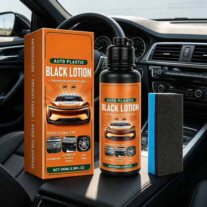 🔧 Car Plastic Restorer Kit – Revive Faded Trim, Rubber & Vinyl, Includes Applicator Pad