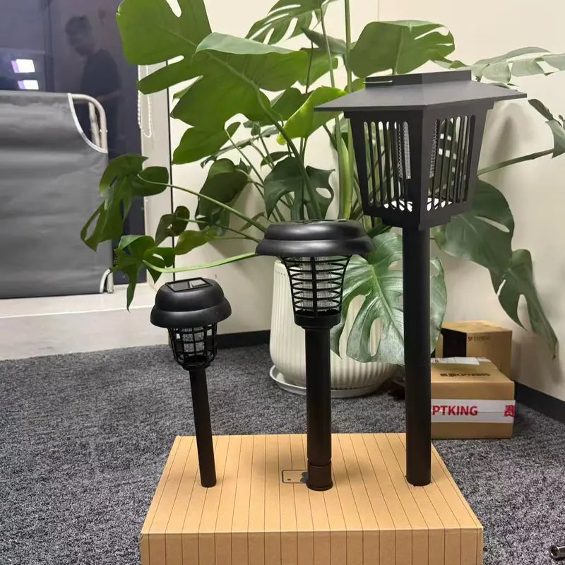 Solar Mosquito Zapper Light – Outdoor Garden Stake Lamp, UV Insect Killer, Solar Powered, Dual Mode (Mosquito Control + Pathway Lighting), Weather Resistant, Easy Setup, Small & Large Round + Square Options