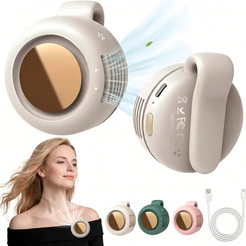 Mini Bladeless Fan. Portable, rechargeable, and silent