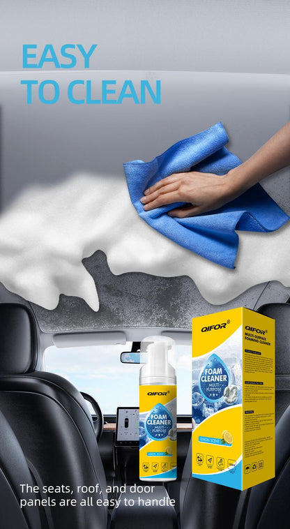 💨 Stop Scrubbing! QIFOR Pro Foam Cleaner – Deep Stain Removal for Car Interior & Home Furniture