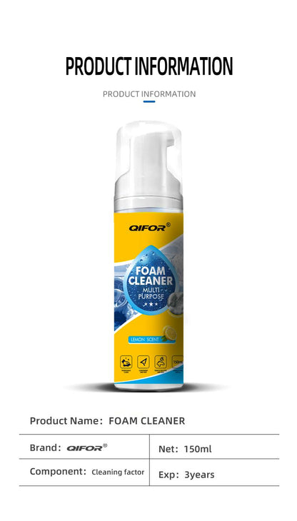 💨 Stop Scrubbing! QIFOR Pro Foam Cleaner – Deep Stain Removal for Car Interior & Home Furniture