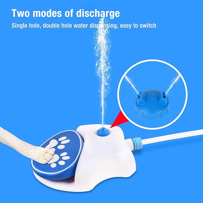 💦 Dog Water Fountain Toy – Step-On Activated Sprinkler, Outdoor Drinking + Play with Hose