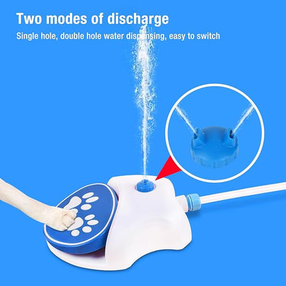 💦 Dog Water Fountain Toy – Step-On Activated Sprinkler, Outdoor Drinking + Play with Hose