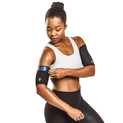 🧘‍♀️ Sweat Shaper Arm Sleeves – Compression Fit, 2-Pack, Flexible & Breathable, Workout Ready