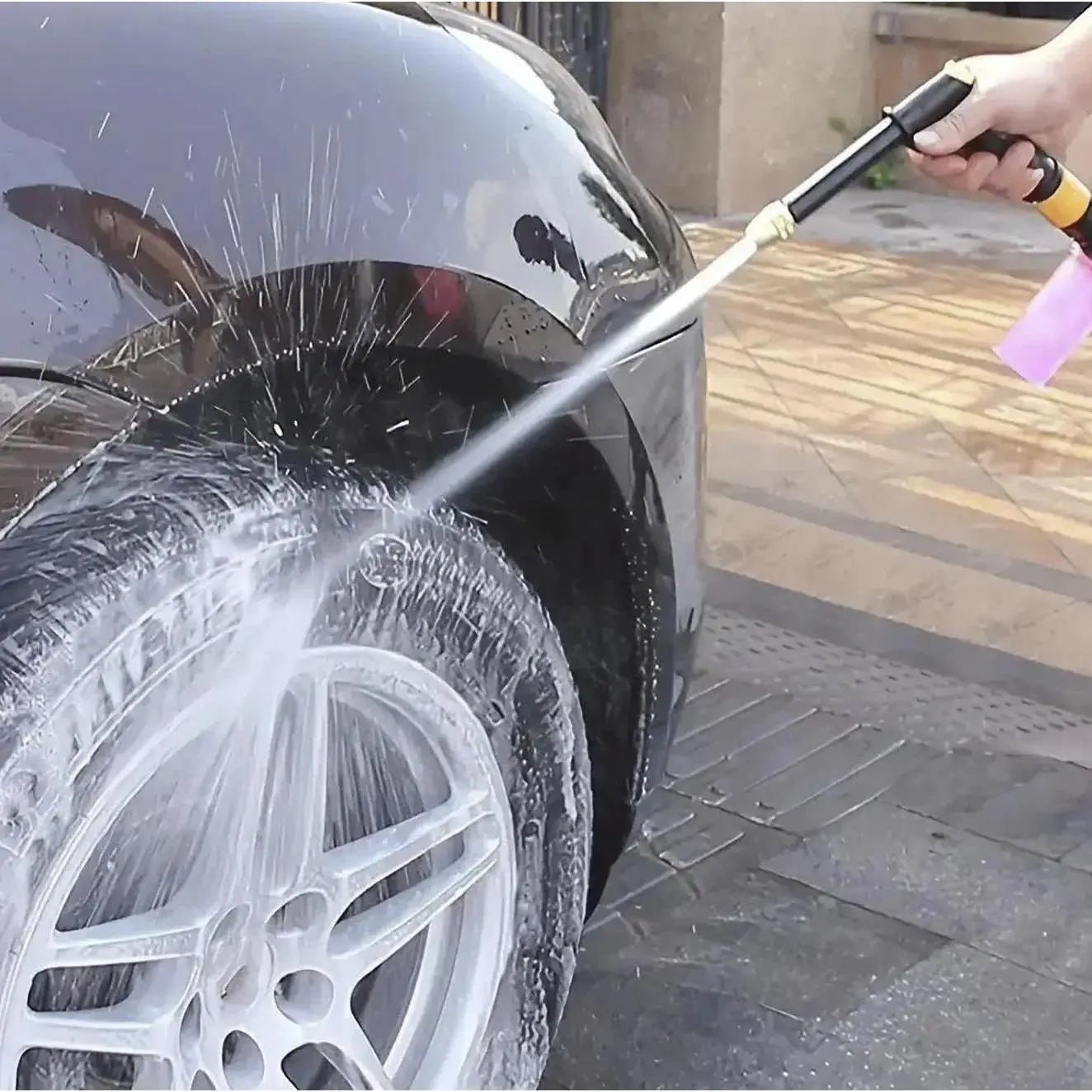 💦 Adjustable High Pressure Water Sprayer –🔧Portable Car Maintenance & Pet Cleaning Essential