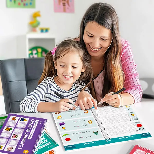 📚 TIMETOME Reusable Grooved Handwriting Workbook Set
