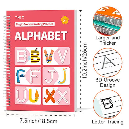 📚 TIMETOME Reusable Grooved Handwriting Workbook Set