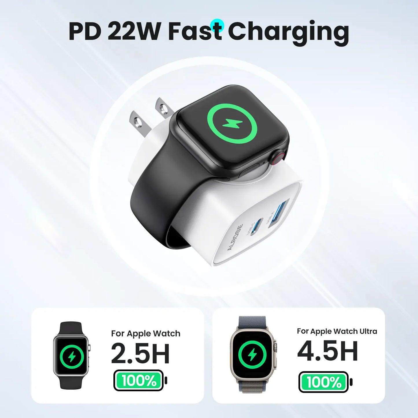📱 TOPADRE 3-in-1 Magnetic Wireless Charger –⚡20W PD USB-C Block + Cable, for iPhone & iWatch