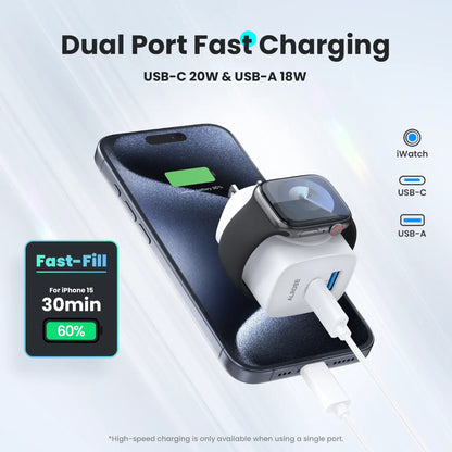 📱 TOPADRE 3-in-1 Magnetic Wireless Charger –⚡20W PD USB-C Block + Cable, for iPhone & iWatch