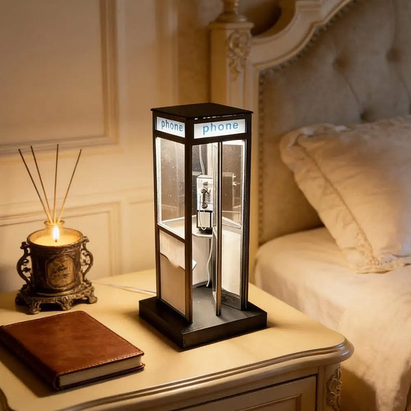 Luz nocturna de cabina telefónica retro: una decoración para el hogar y un regalo para crear una atmósfera retro inigualable