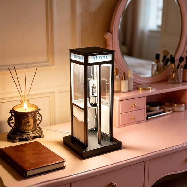 Luz nocturna de cabina telefónica retro: una decoración para el hogar y un regalo para crear una atmósfera retro inigualable