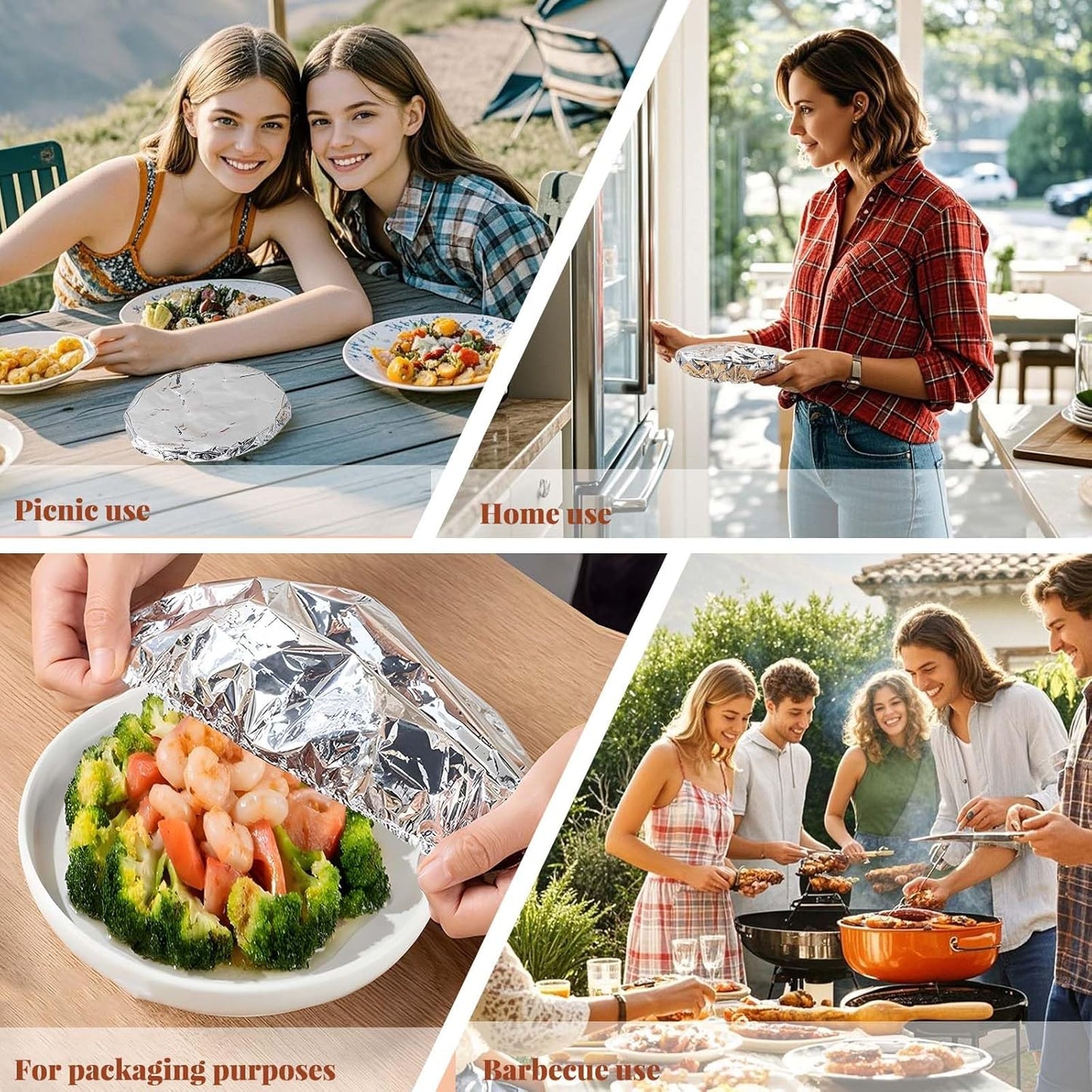 food container aluminum foil heat-retaining cover