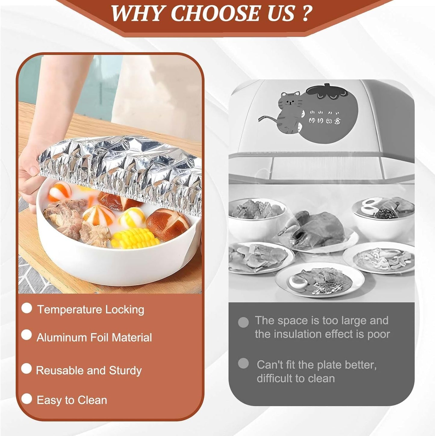 food container aluminum foil heat-retaining cover