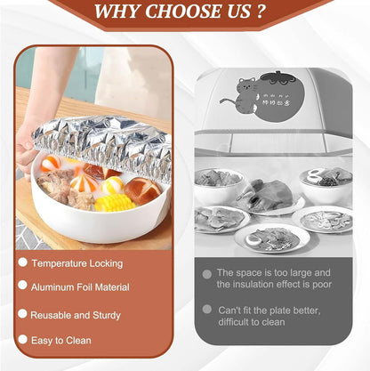 food container aluminum foil heat-retaining cover