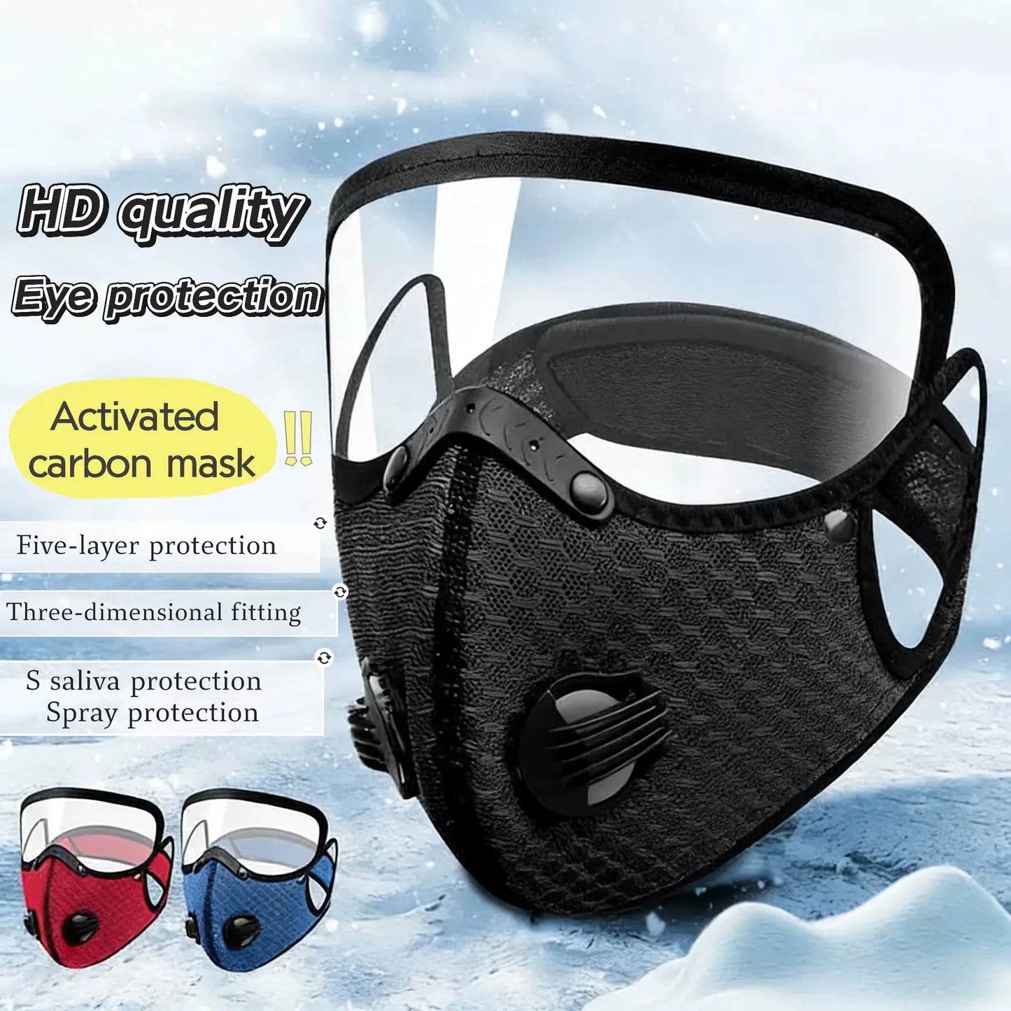 🌬️ Breathable Carbon Filter Mask ✨ Detachable & Adjustable for Sports, Gardening