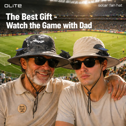 New Solar-Powered Outdoor Cooling Fan Hat — Unisex Solar Fan Sun Hat, Rechargeable Cooling Bucket Hat with Water Resistance for Watching Games, Golf Matches & Outdoor Sports