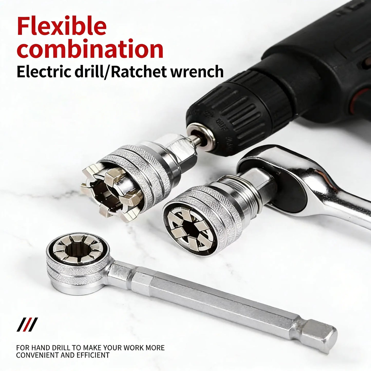 👨‍🔧【Father's Day Gift】🔧 Multi-Use Socket Wrench, Durable Repair Tool for Home & Auto Maintenancedeal Father's Day Gift