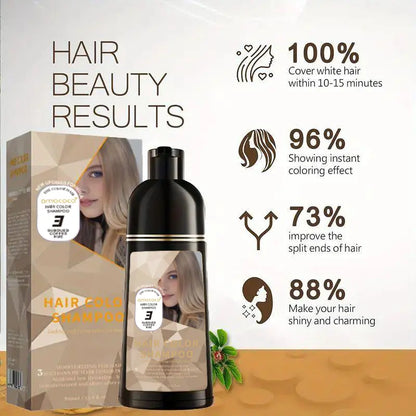 🧴3-in-1 Hair Dye Shampoo | Plant-Based, Long Lasting & Nourishing