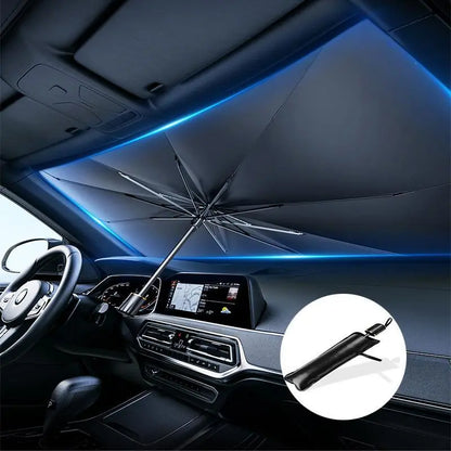 Foldable Windshield Sunshade, Portable Car Cooling Umbrella, UV Heat Insulation Car Exterior Accessories
