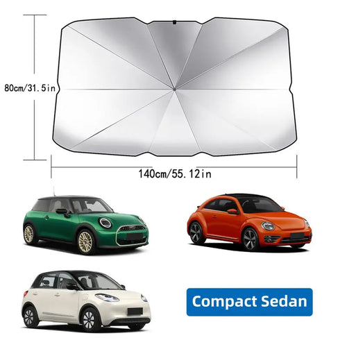 Foldable Windshield Sunshade, Portable Car Cooling Umbrella, UV Heat Insulation Car Exterior Accessories