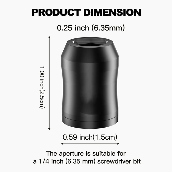 🛠️Anillo magnético para tornillos de 1/4” 6.35mm, magnetizador desmagnetizador portátil para trabajadores de reparación