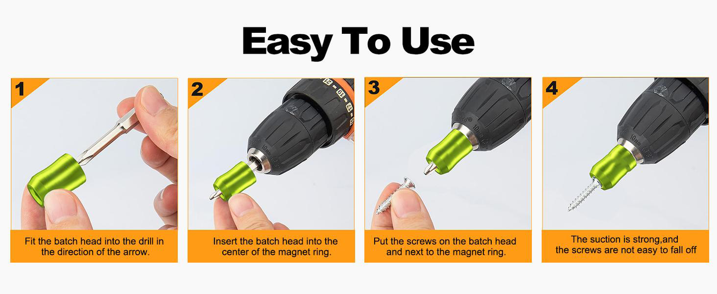 🛠️1/4” 6.35mm Magnetic Screw Ring, Portable Magnetizer Demagnetizer for Repair Workers