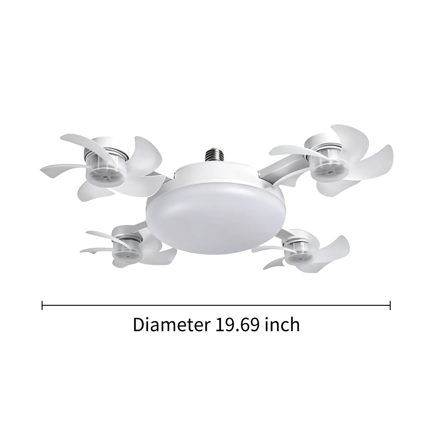 [DealsForYouDays] 2-in-1 Drone Fan Light, Silent LED Ceiling Fan with Remote, Energy Saving Lamp for Bedroom Kitchen Rental