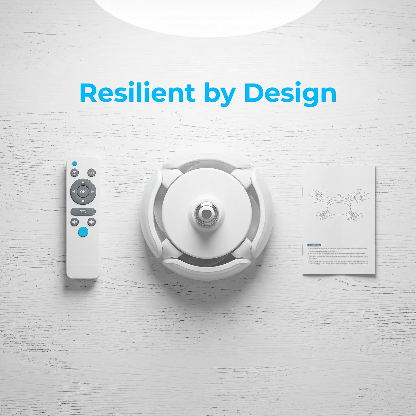 [DealsForYouDays] 2-in-1 Drone Fan Light, Silent LED Ceiling Fan with Remote, Energy Saving Lamp for Bedroom Kitchen Rental