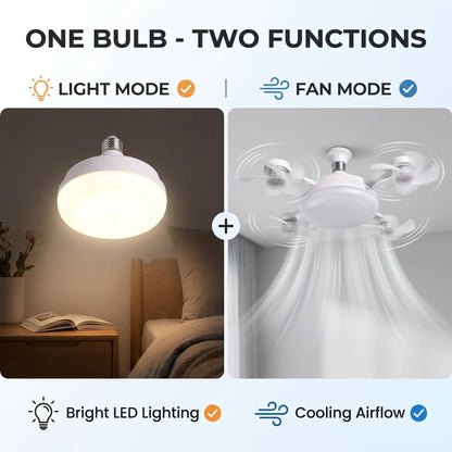 [DealsForYouDays] 2-in-1 Drone Fan Light, Silent LED Ceiling Fan with Remote, Energy Saving Lamp for Bedroom Kitchen Rental
