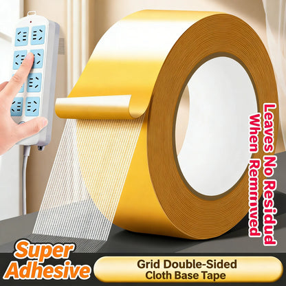 Heavy-Duty Grid Double Sided Tape, Waterproof Removable No Residue Tape for Carpet Home Decor