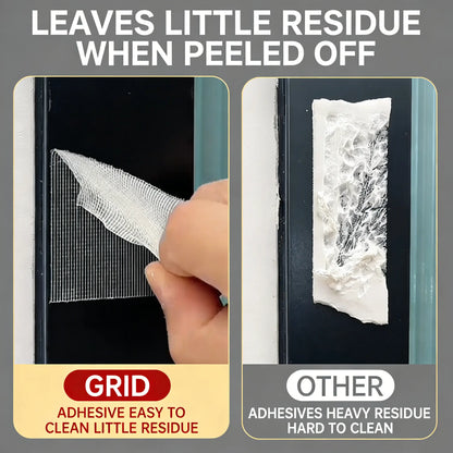 Heavy-Duty Grid Double Sided Tape, Waterproof Removable No Residue Tape for Carpet Home Decor