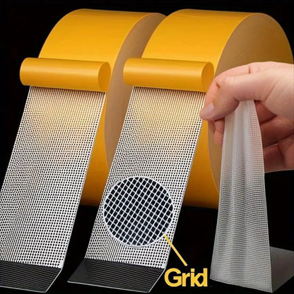 Heavy-Duty Grid Double Sided Tape, Waterproof Removable No Residue Tape for Carpet Home Decor