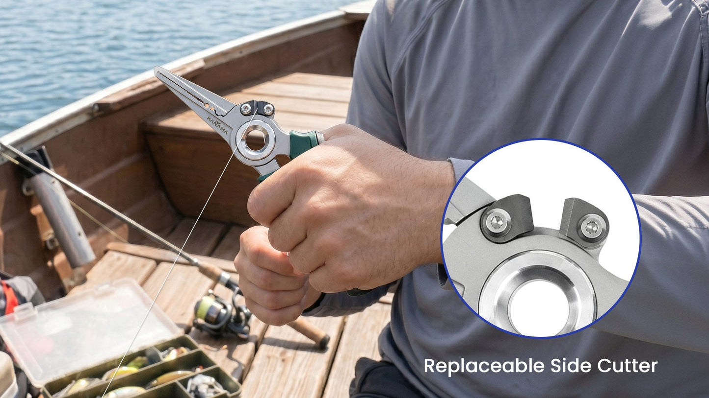 7.5" Rust Resistant Saltwater Fishing Pliers, Multifunctional Stainless Steel Tackle Tool