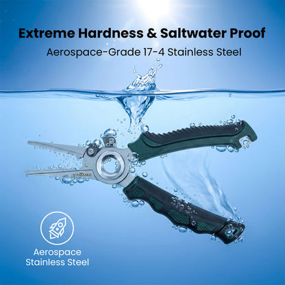 7.5" Rust Resistant Saltwater Fishing Pliers, Multifunctional Stainless Steel Tackle Tool