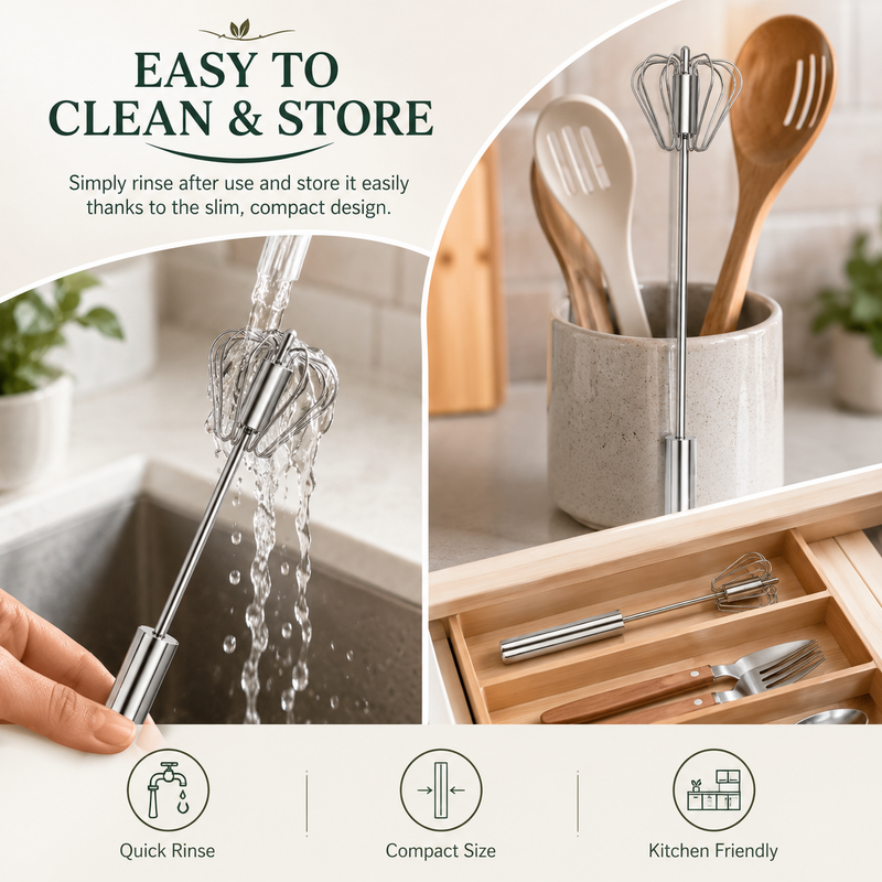 Slim Compact Design for Easy Clean & Storage