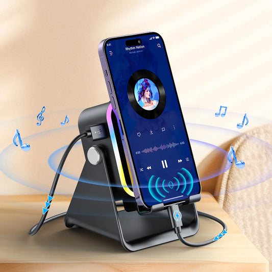 [DealsForYouDays]🎵5-in-1 Induction Bluetooth Speaker Phone Stand
