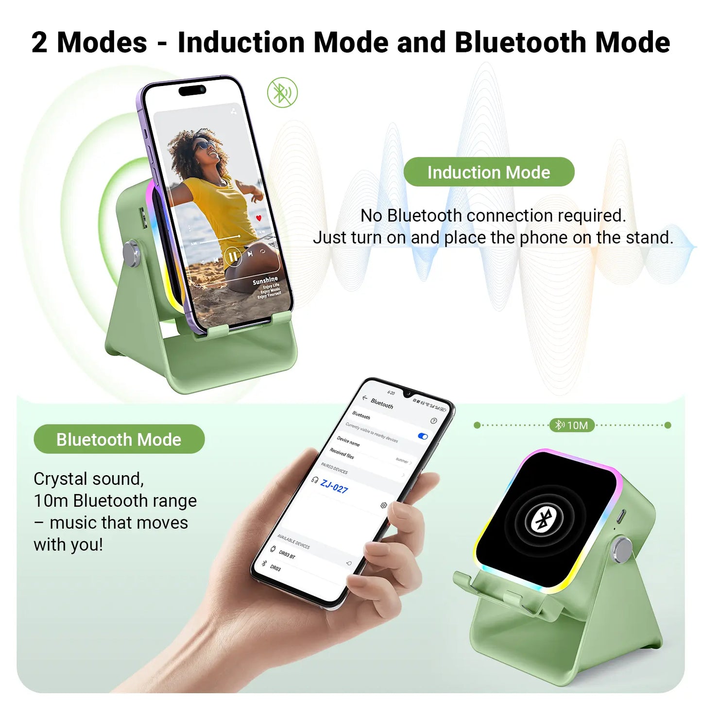 [DealsForYouDays]🎵5-in-1 Induction Bluetooth Speaker Phone Stand