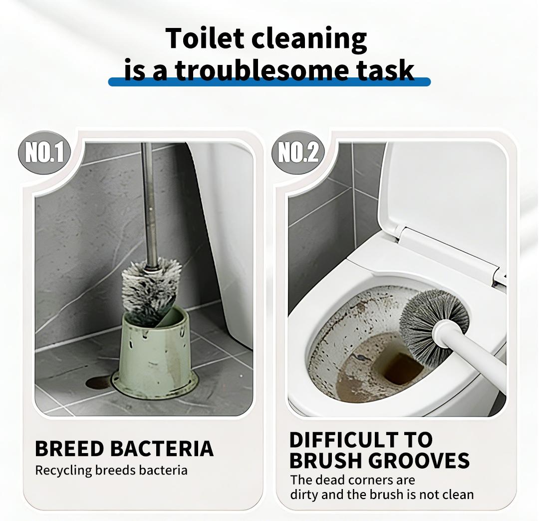 🚽 SOPAMI Disposable Toilet Brush Kit with 8/32 Refill Heads