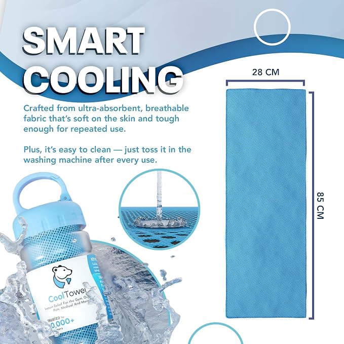 🧊Portable Instant Cooling Towel with Storage Bottle