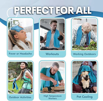 🧊Portable Instant Cooling Towel with Storage Bottle