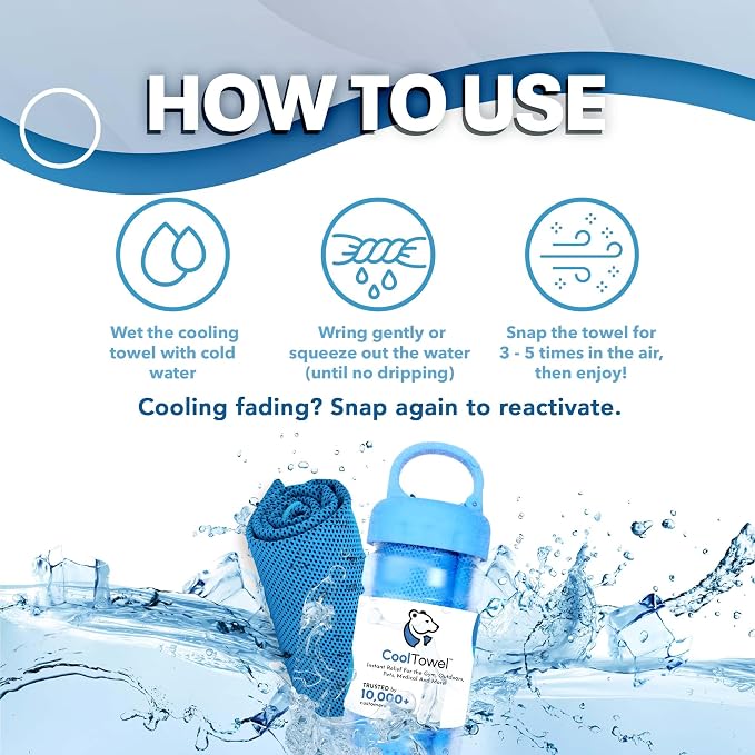 🧊Portable Instant Cooling Towel with Storage Bottle