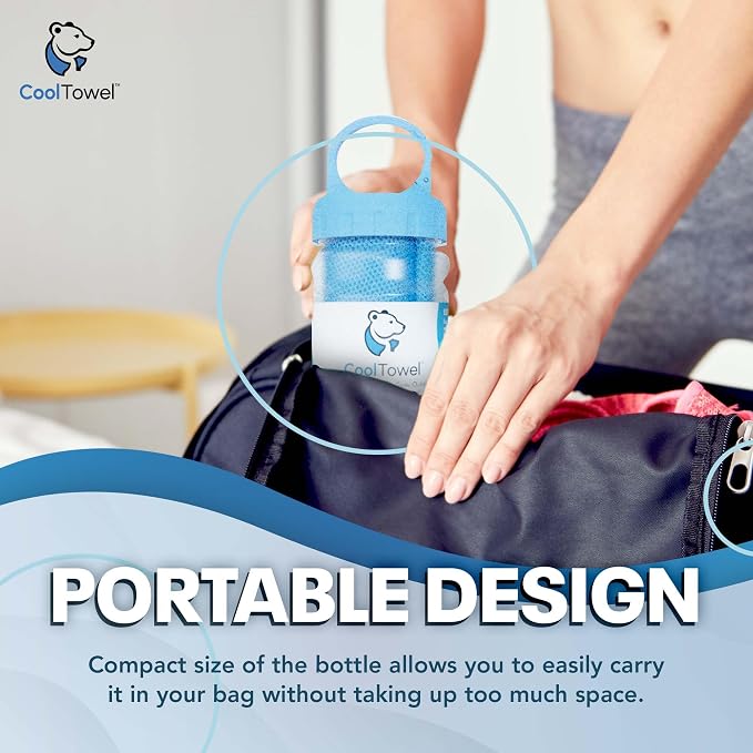 🧊Portable Instant Cooling Towel with Storage Bottle