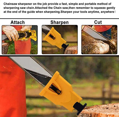 🪓Portable Bar-Mount Chainsaw Sharpener, Fits 14-20 Inch 2-Hole Guide Bar